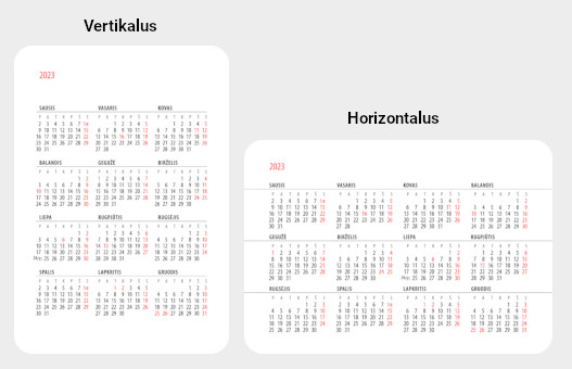 Kišeninis fotokalendorius 2023: kalendoriaus dizainas